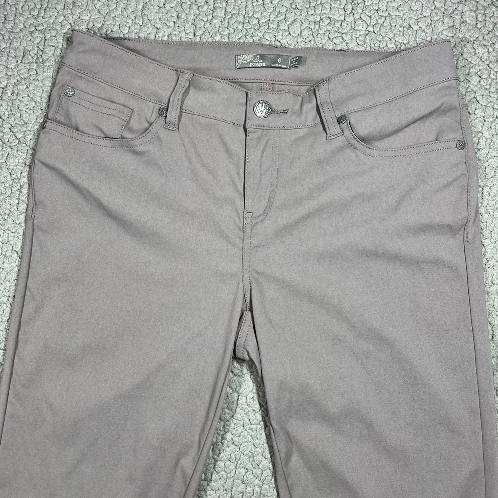 Prana Kara Pants Womens 6 Short Inseam Mauve Taupe Slim Fit Stretch Nylon Blend - Picture 2 of 11